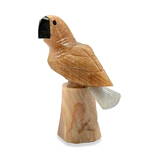Multi Gemstone Carved Parrot Approx 115cts