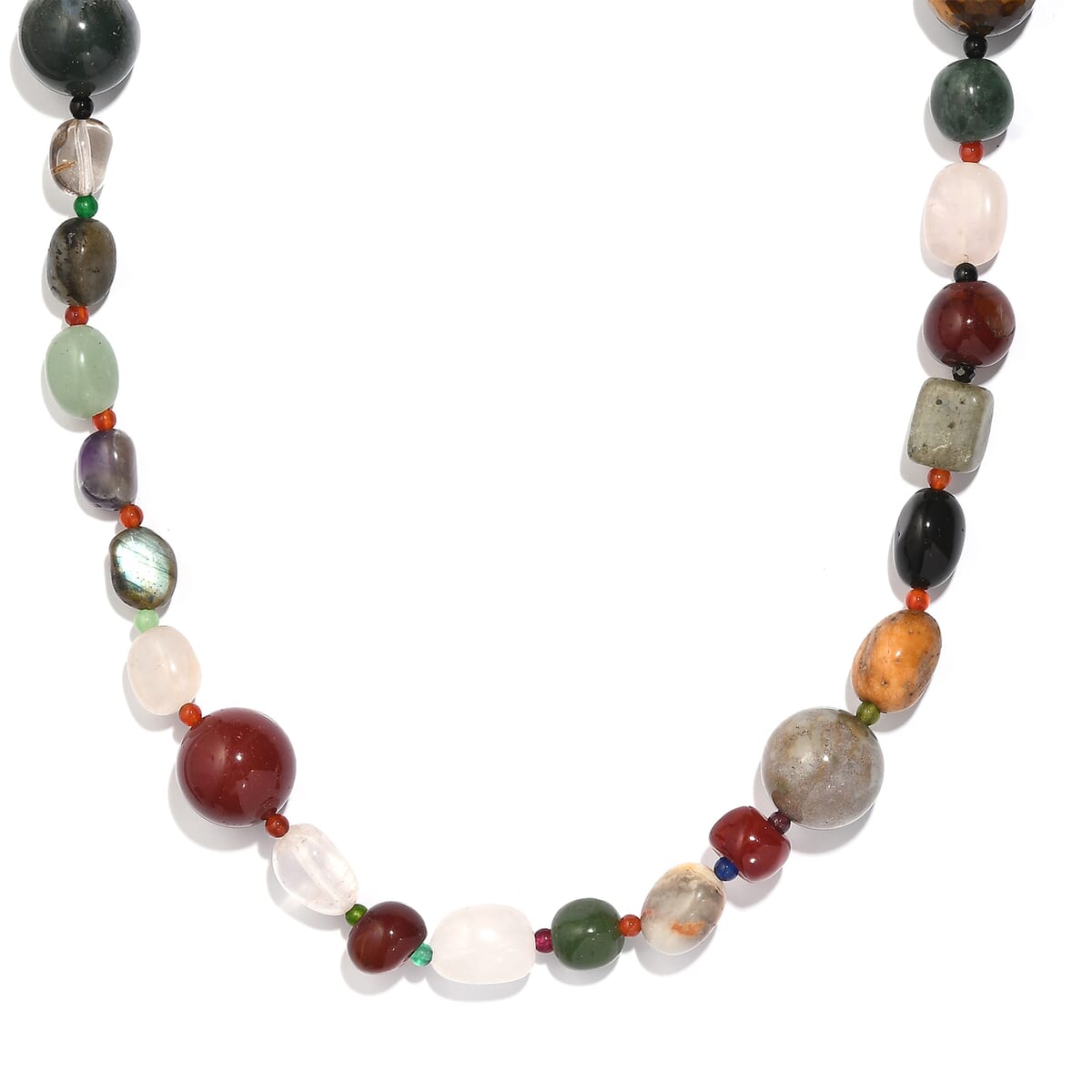 Multi Gemstone 630.00 ctw Necklace in 18K YG Plated 36 Inches image number 0