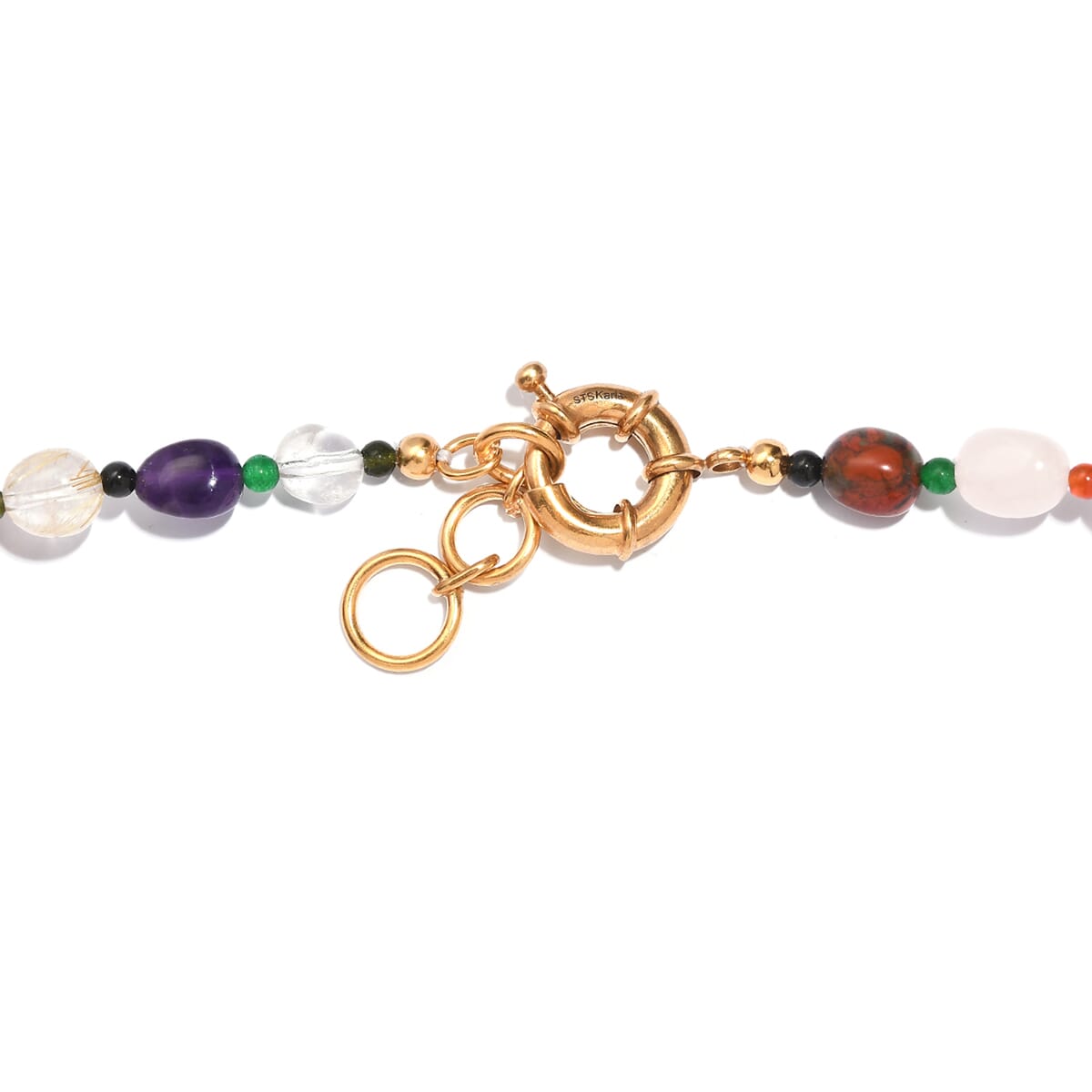 Multi Gemstone 630.00 ctw Necklace in 18K YG Plated 36 Inches image number 4