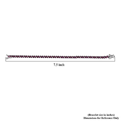 D'Joy Orissa Rhodolite Garnet 10.25 ctw Vine Bracelet in Rhodium Over Sterling Silver (7.25 In)