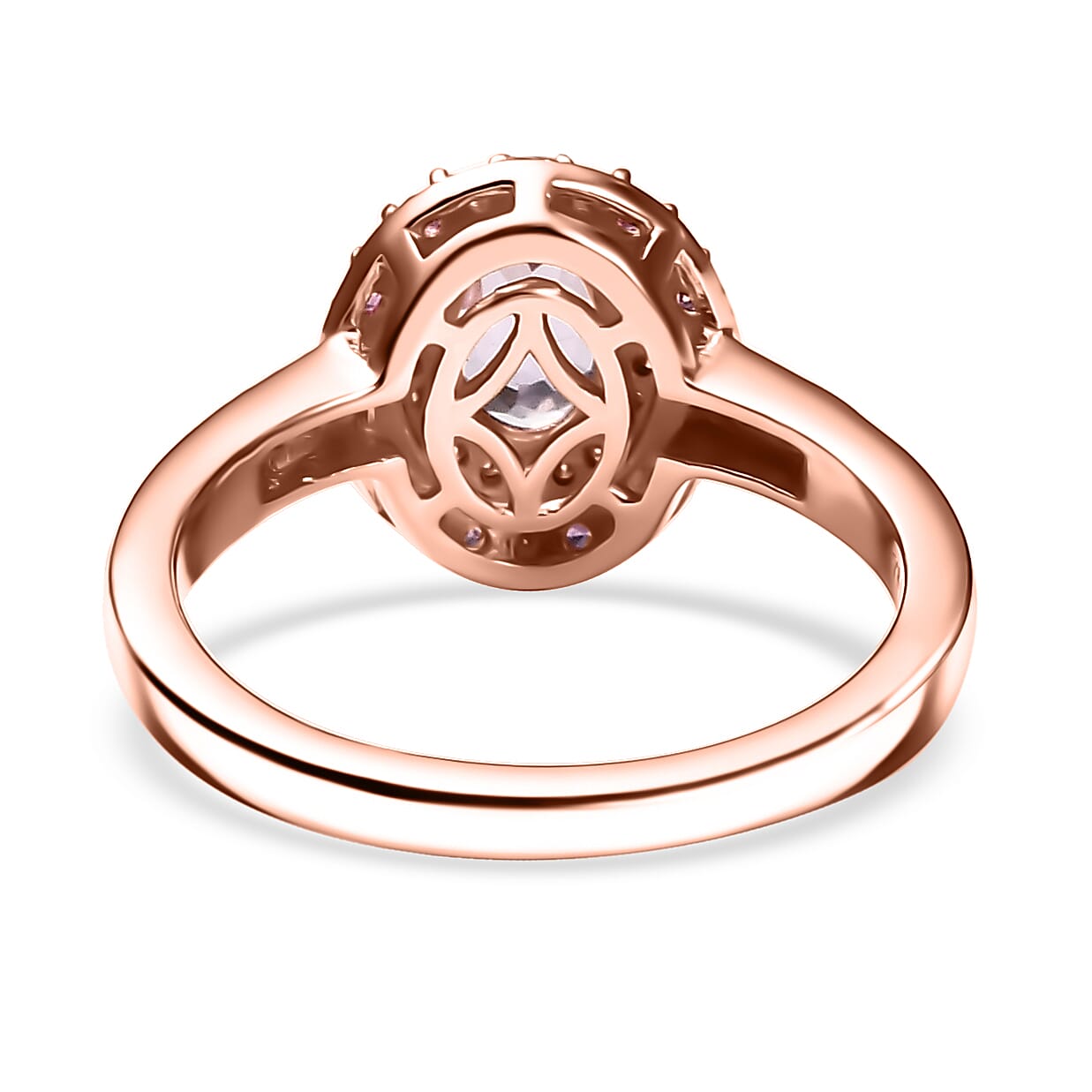 D'Joy Premium Martha Rocha Kunzite and Multi Gemstone 1.60 ctw Twilight Rosebud Ring in 18K Vermeil Rose Gold Over Sterling Silver (Size 10.0)