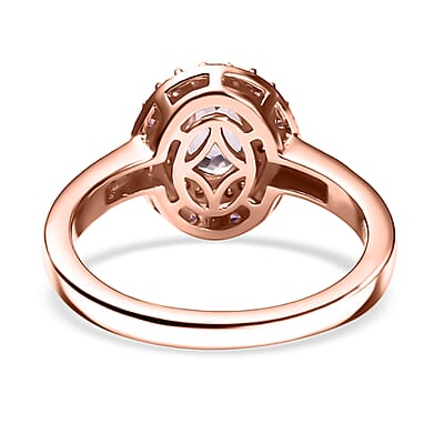 D'Joy Premium Martha Rocha Kunzite and Multi Gemstone 1.60 ctw Twilight Rosebud Ring in 18K Vermeil Rose Gold Over Sterling Silver (Size 10.0)