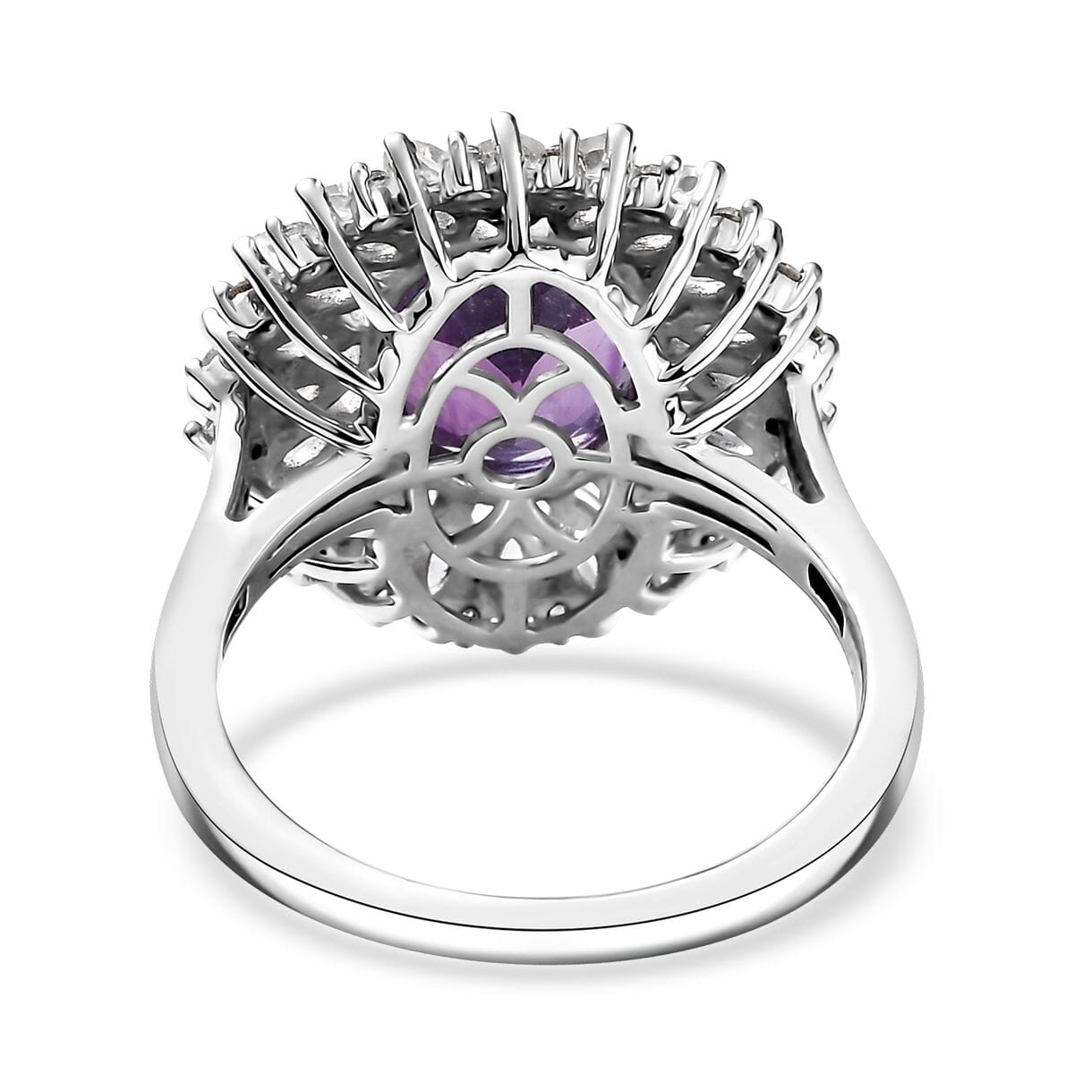 Karis African Amethyst, Multi Gemstone Ring in Platinum Bond 5.50 ctw image number 4