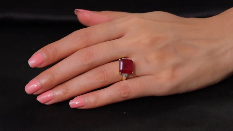 Luxoro 14K Yellow Gold AAA Marropino Morganite, Padparadscha Sapphire and White Diamond (I2) Classic Halo Ring (Size 10.0) 7.80 ctw