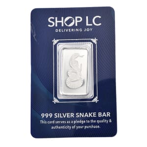 999 Fine Silver Serpent Bar 5 Grams