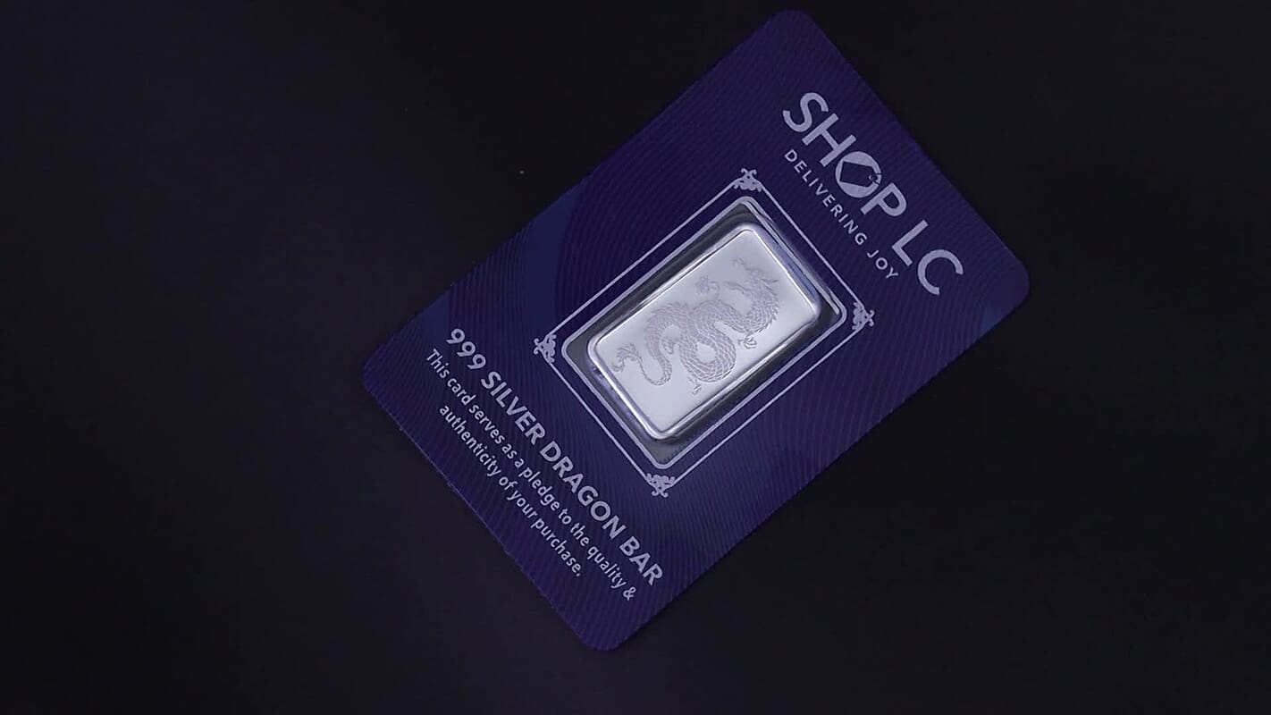 999 Fine Silver Fortune Dragon Bar 5 Grams