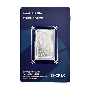 999 Fine Silver Fortune Dragon Bar 5 Grams