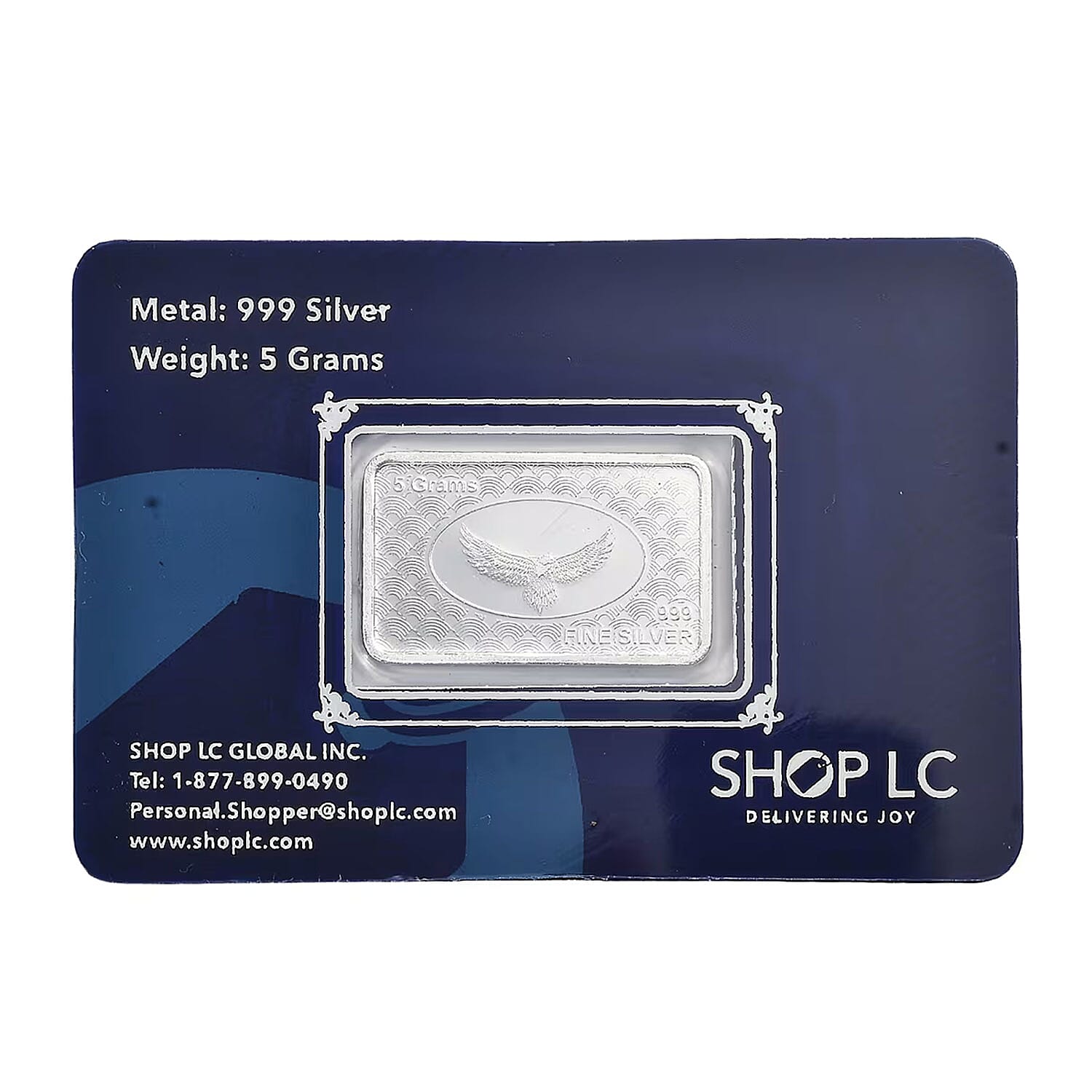 999 Fine Silver American Pride Eagle Bar 5 Grams