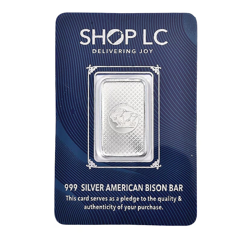 999 Fine Silver American Bison Bar 5 Grams