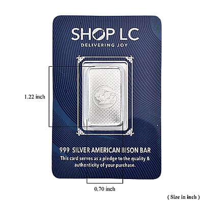999 Fine Silver American Bison Bar 5 Grams