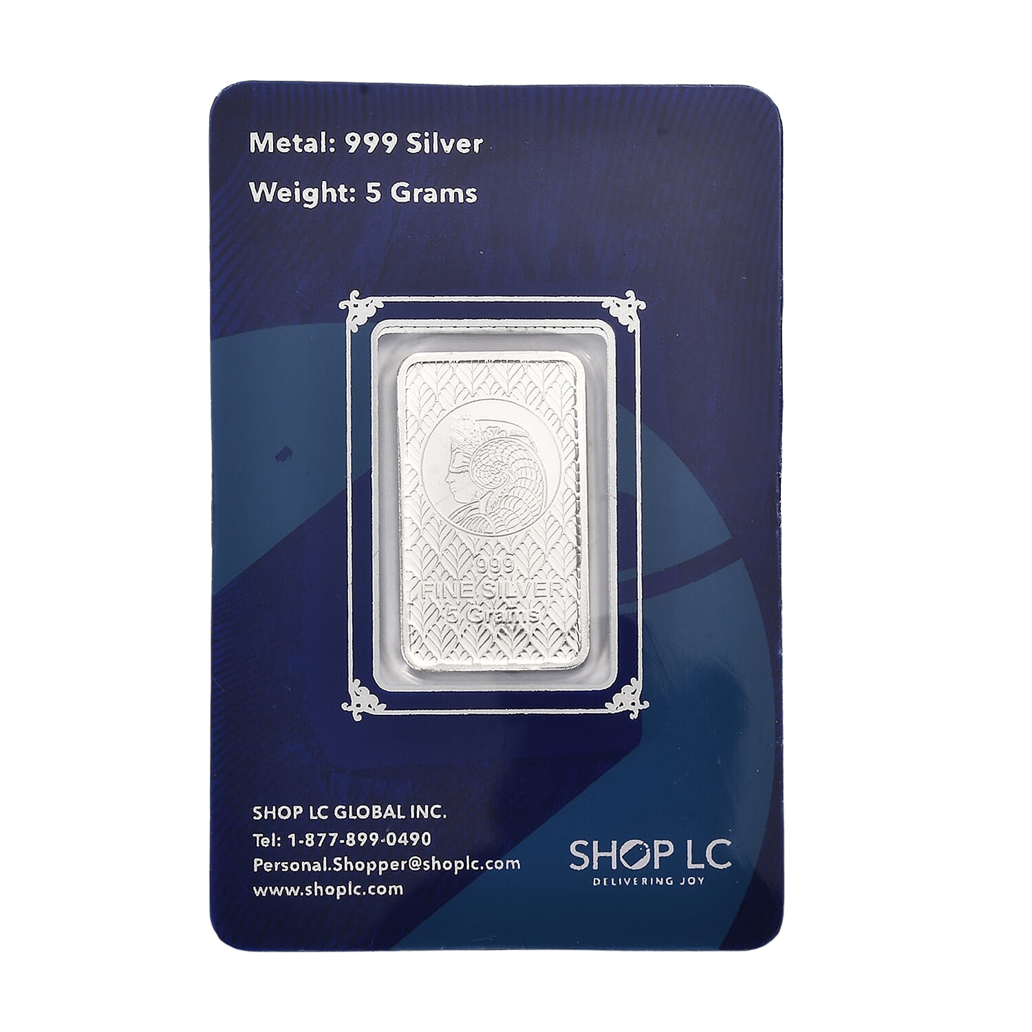 999 Fine Silver Divine Fortune – Lady Fortuna Bar 5 Grams