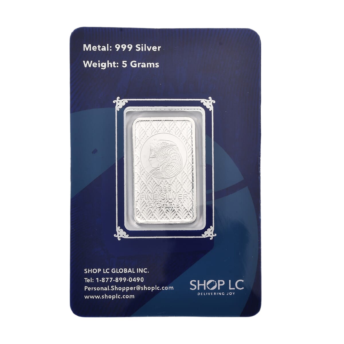999 Fine Silver Lady Fortuna Bar 5 Grams image number 3