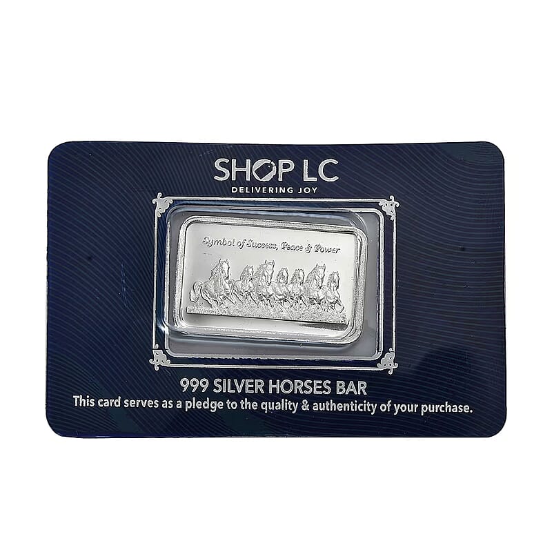 999 Fine Silver Victory Run Seven Horses Bar 10 Grams