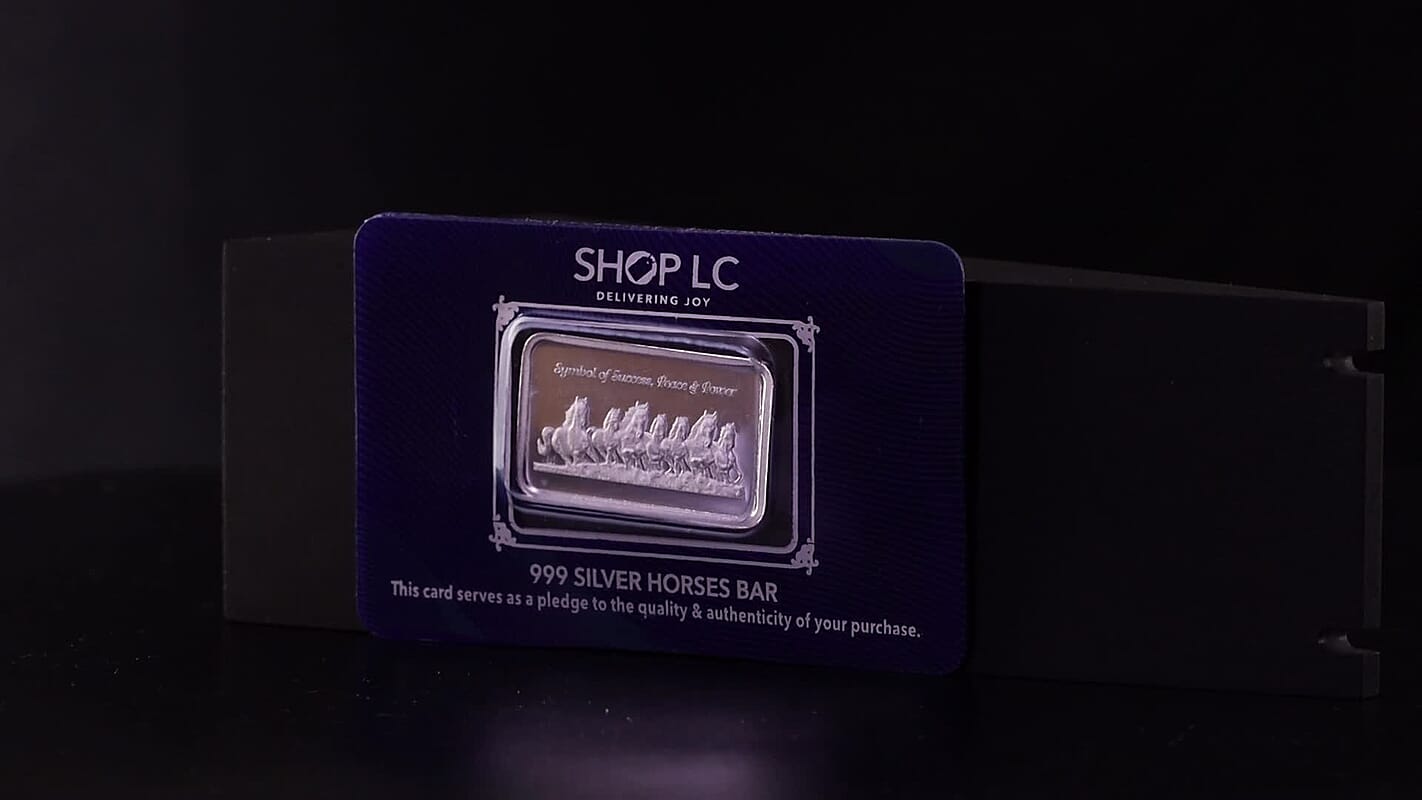 999 Fine Silver Victory Run Seven Horses Bar 10 Grams (Del. in 10-12 Days)