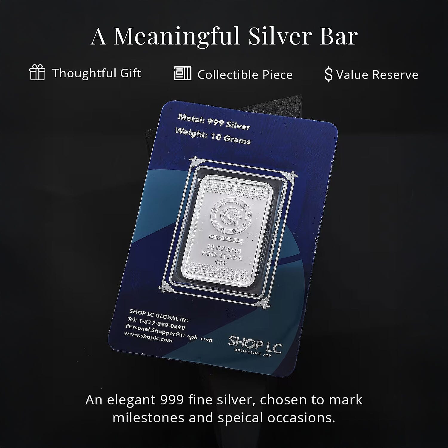  999 Fine Silver Guardian of Earth – Hand of Nature Bar 10 Grams