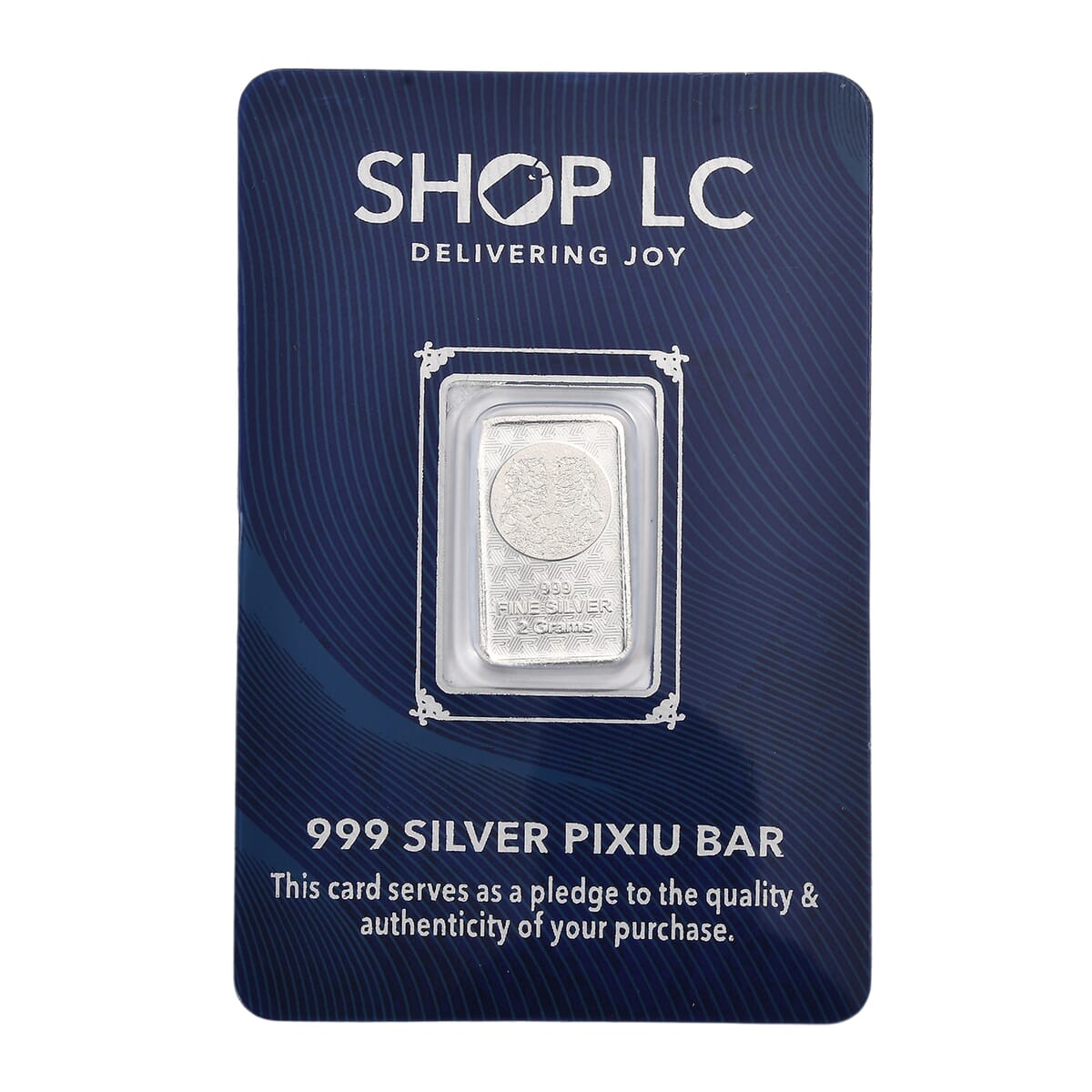 999 Fine Silver Pixiu Fortune Bar 2 Grams image number 0