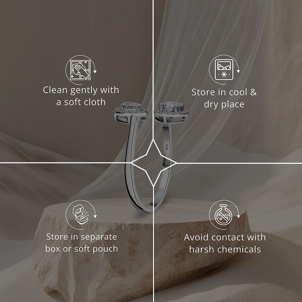 Luxuriant Lab Grown Diamond G-H VS 1.00 ctw Bypass Ring in Rhodium Over Sterling Silver (Size 8.0)  image number 6