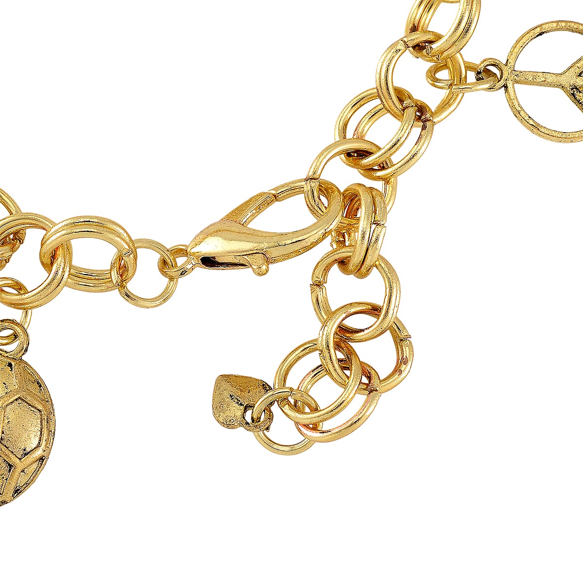 Strada Austrian Crystal Japanese Movement Bracelet Charm Watch in Goldtone (7.5-8.5In) image number 7