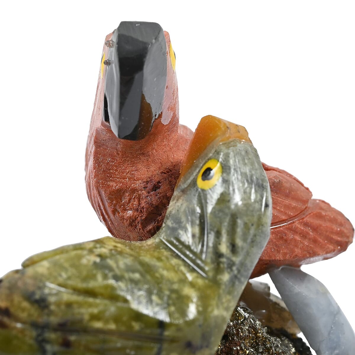 Multi Gemstone Carved Parrot Couple Approx 335cts image number 4