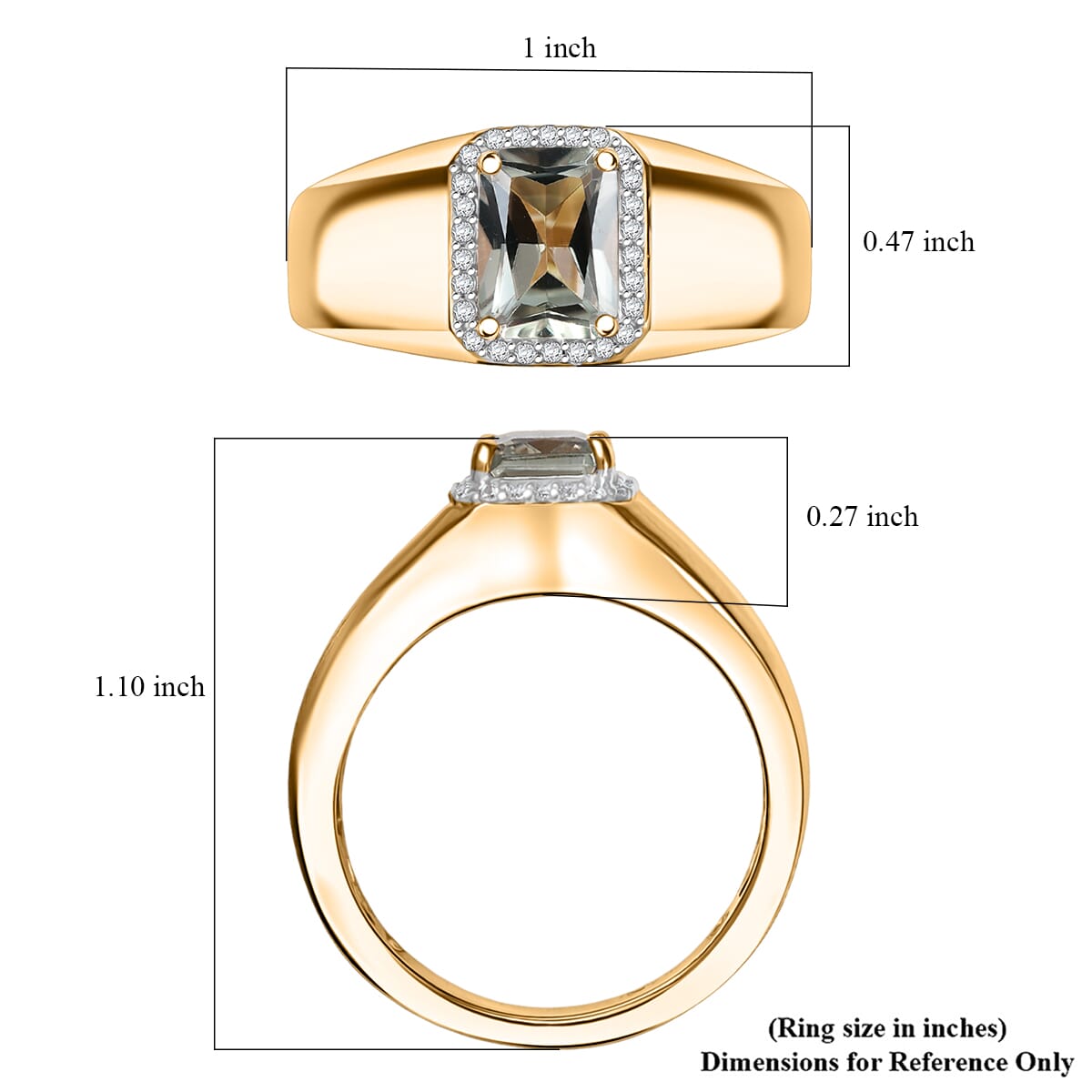 D'Joy AAA Turkizite and Moissanite 2.00 ctw Fleur-de-lis Mens Ring in 18K Vermeil Yellow Gold Over Sterling Silver (Size 12.0) image number 5