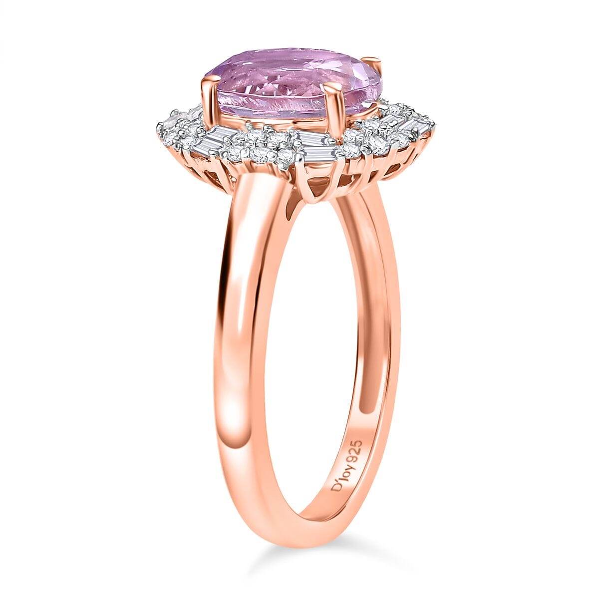 D'Joy Premium Martha Rocha Kunzite and Moissanite 3.10 ctw Twilight Whispers Ring in 18K Vermeil Rose Gold Over Sterling Silver (Size 6.0) image number 3