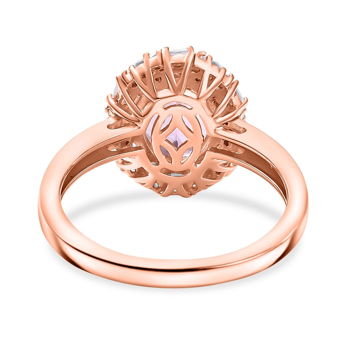 D'Joy Premium Martha Rocha Kunzite and Moissanite 3.10 ctw Twilight Whispers Ring in 18K Vermeil Rose Gold Over Sterling Silver (Size 6.0) image number 4