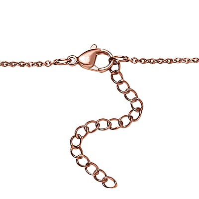 Karis African Amethyst 6.90 ctw Heart Necklace 18 Inches in 18K RG Plated 