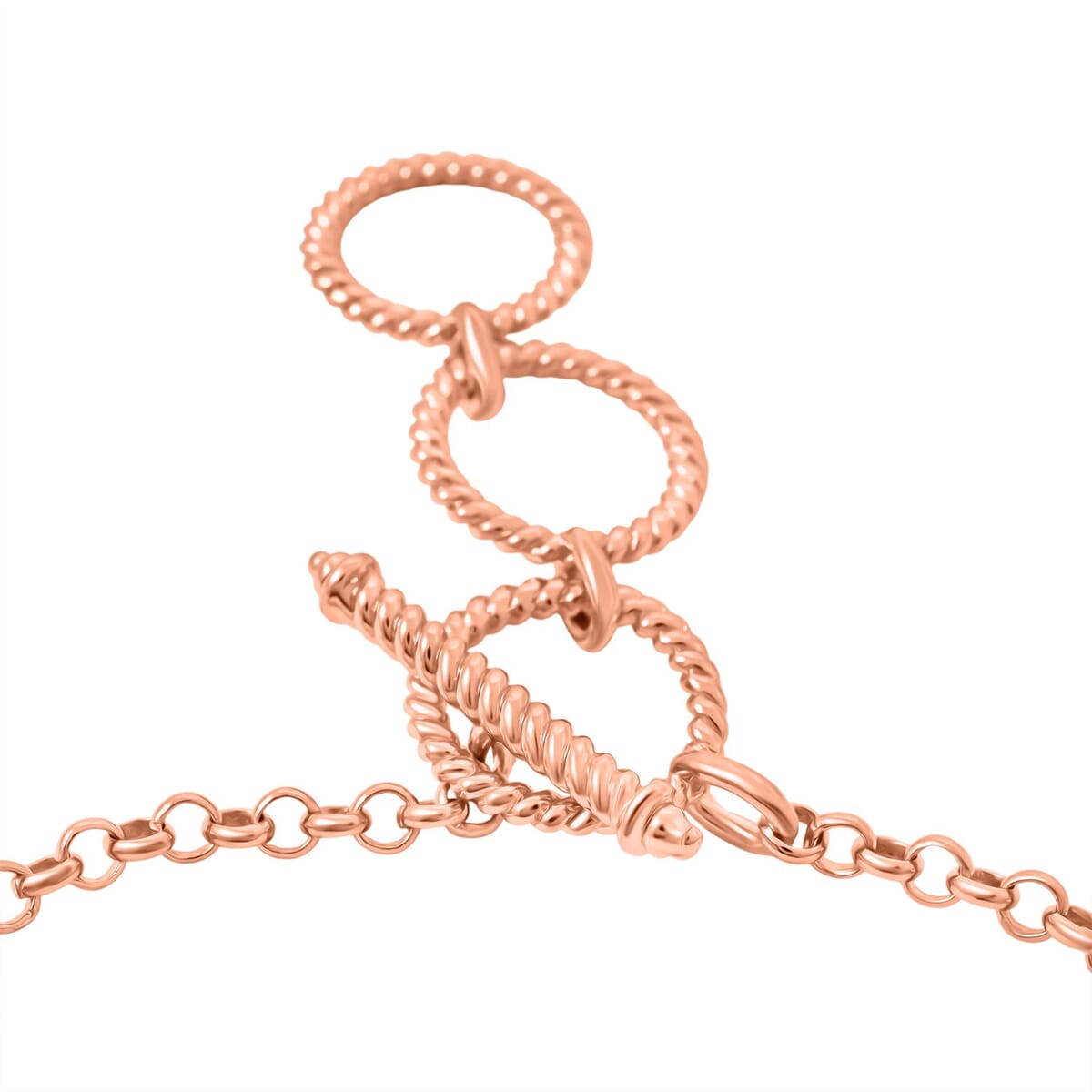 Karis African Amethyst 4.50 ctw Heart Bracelet in 18K Rose Gold Plated (6.50-8.0In) image number 3