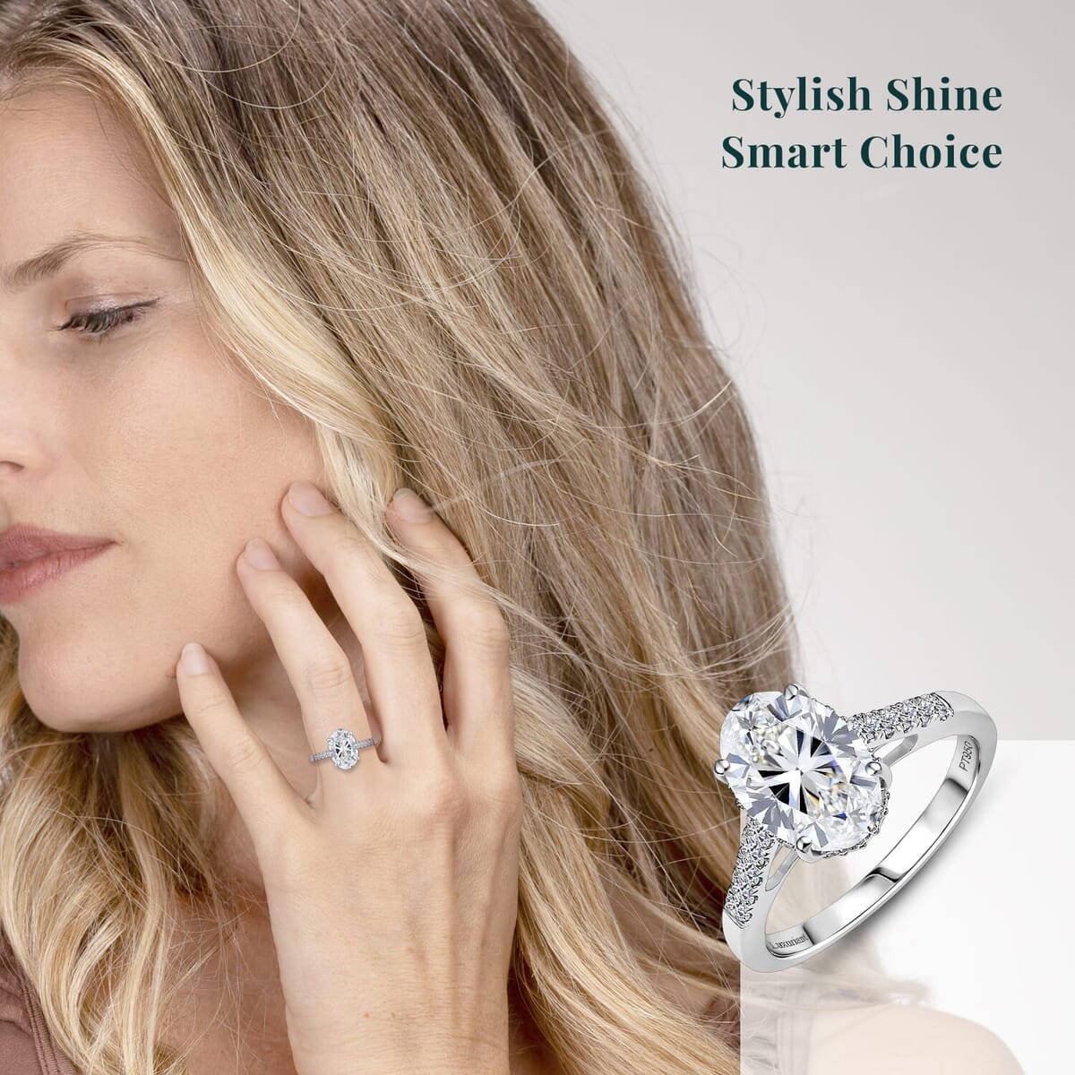 Luxuriant Lab Grown Diamond E-F VS 3.15 ctw Ring in 950 Platinum (Size 10.0) image number 1