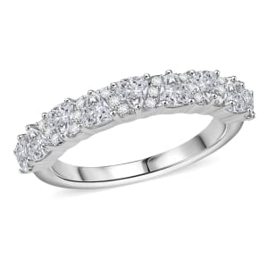 D'Joy Golconda Topaz 1.50 ctw Wave Ring in Platinum Over Sterling Silver (Size 10.0)