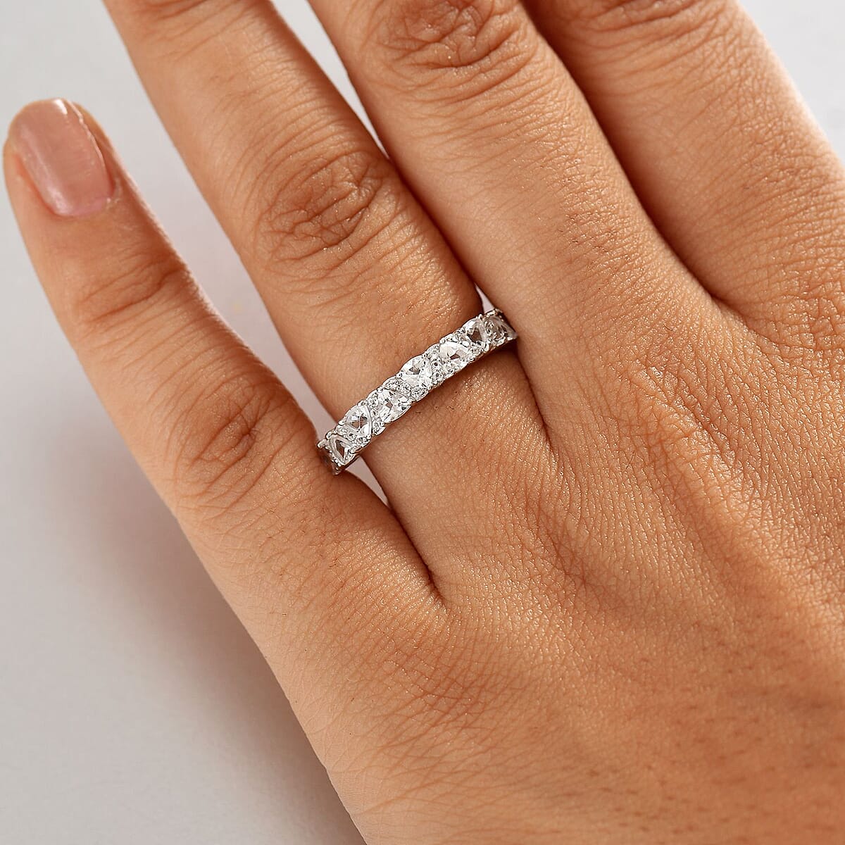 D'Joy Golconda Topaz 1.50 ctw Wave Ring in Platinum Over Sterling Silver (Size 8.0) image number 2