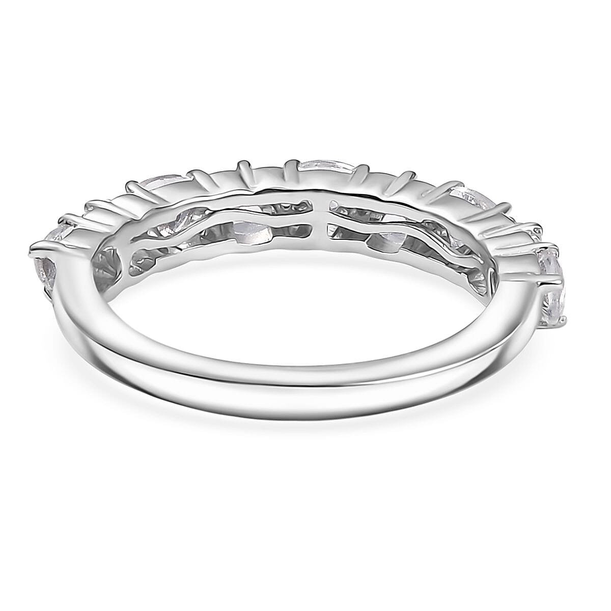 D'Joy Golconda Topaz 1.50 ctw Wave Ring in Platinum Over Sterling Silver (Size 8.0) image number 4