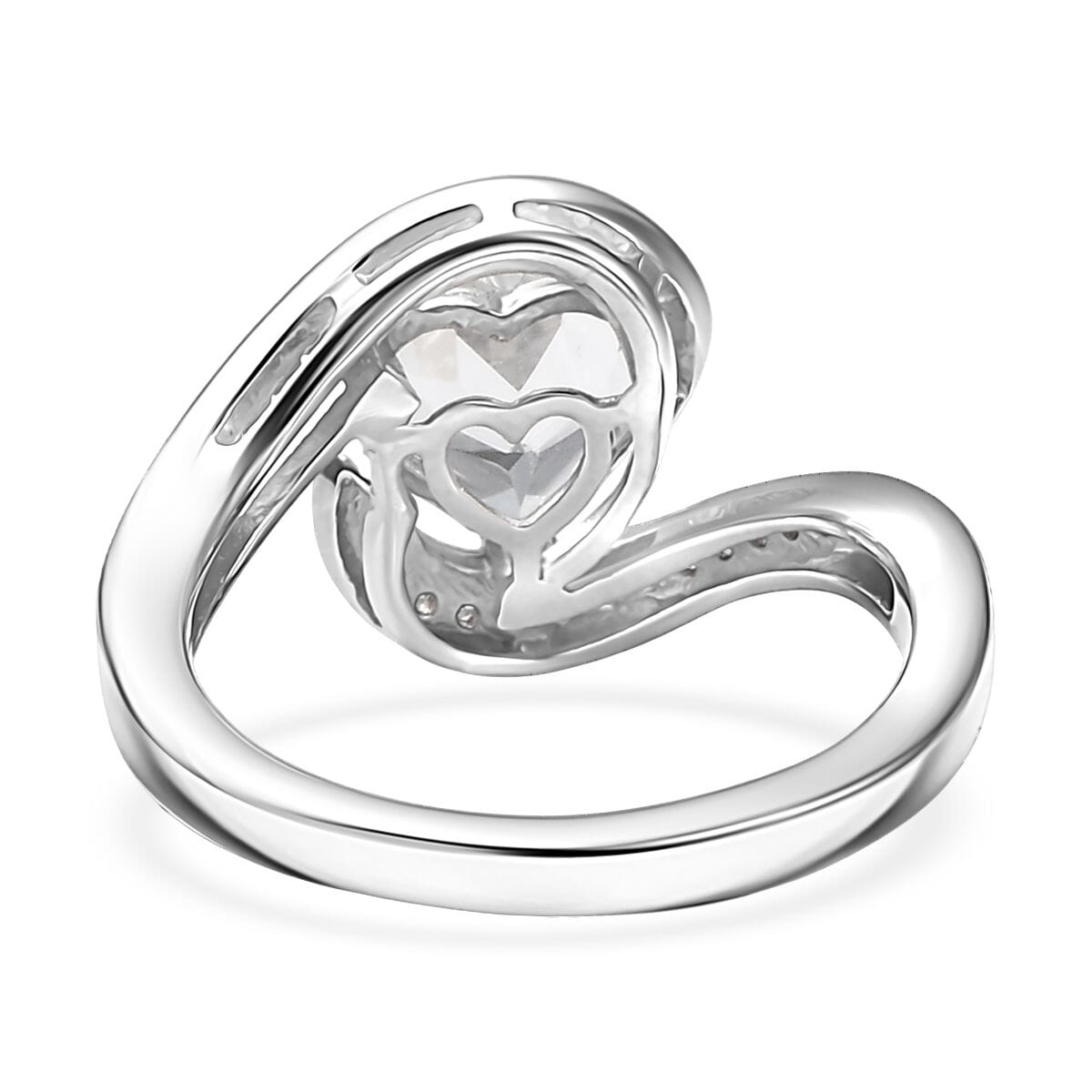 D'Joy Golconda Topaz 2.50 ctw Infinity Swirl Ring in Platinum Over Sterling Silver (Size 10.0)  image number 4