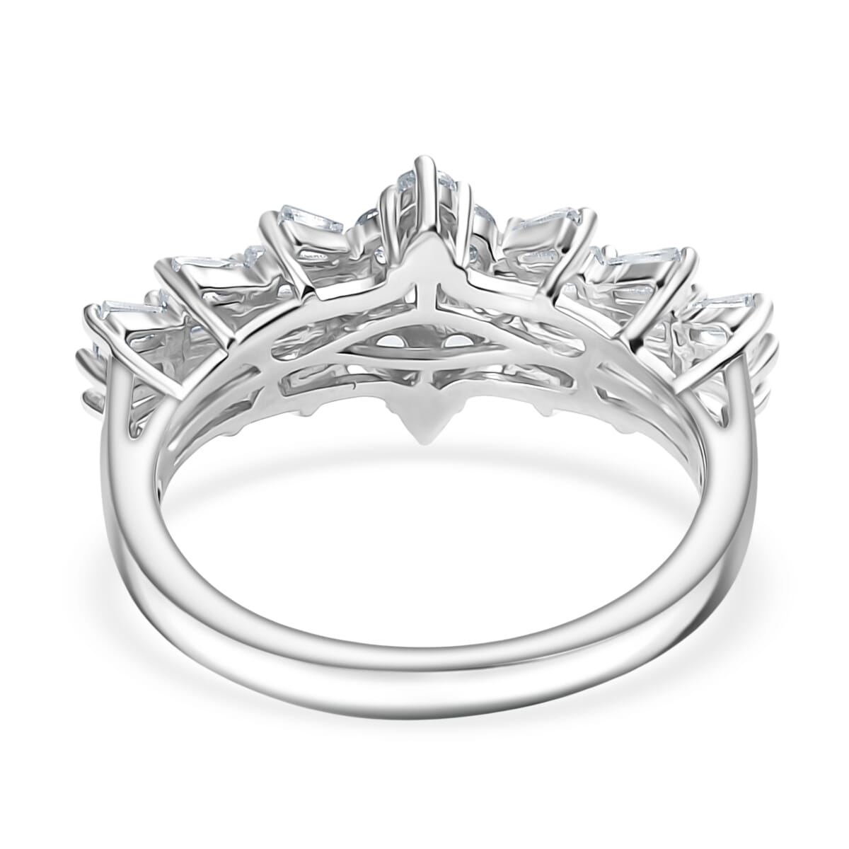 D'Joy Golconda Topaz 1.30 ctw Ballerina Ring in Platinum Over Sterling Silver (Size 10.0) image number 4