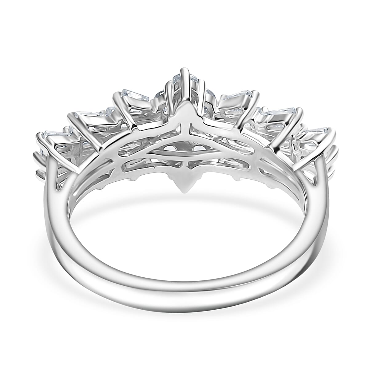D'Joy Golconda Topaz 1.30 ctw Ballerina Ring in Platinum Over Sterling Silver (Size 5.0) image number 4