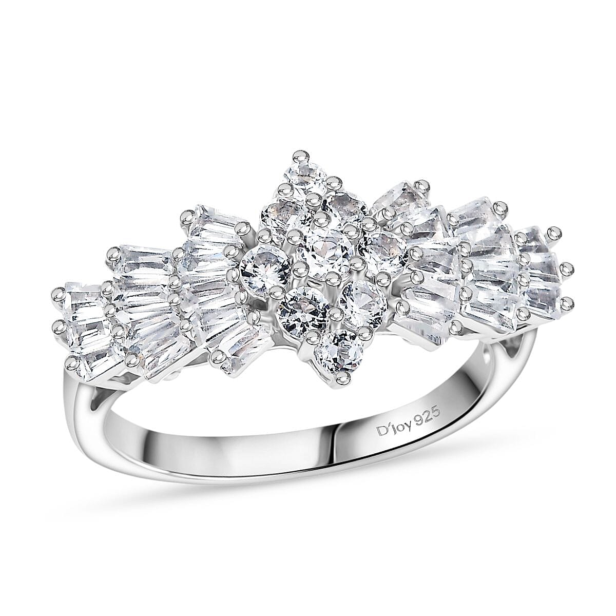 Golconda Topaz Ring in Platinum Over Sterling Silver (Size 10.0) 1.30 ctw