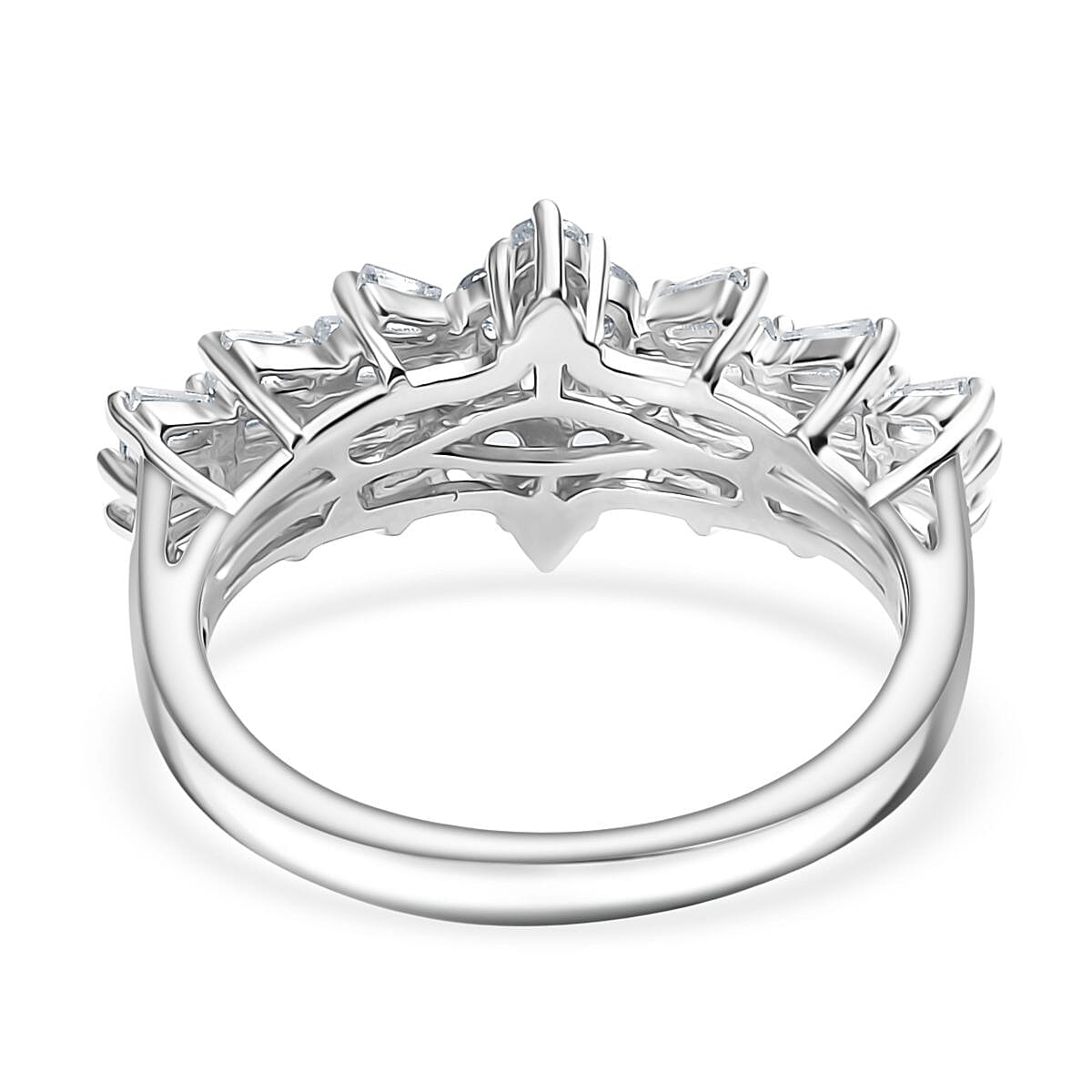 D'Joy Golconda Topaz 1.30 ctw Ballerina Ring in Platinum Over Sterling Silver (Size 7.0) image number 4