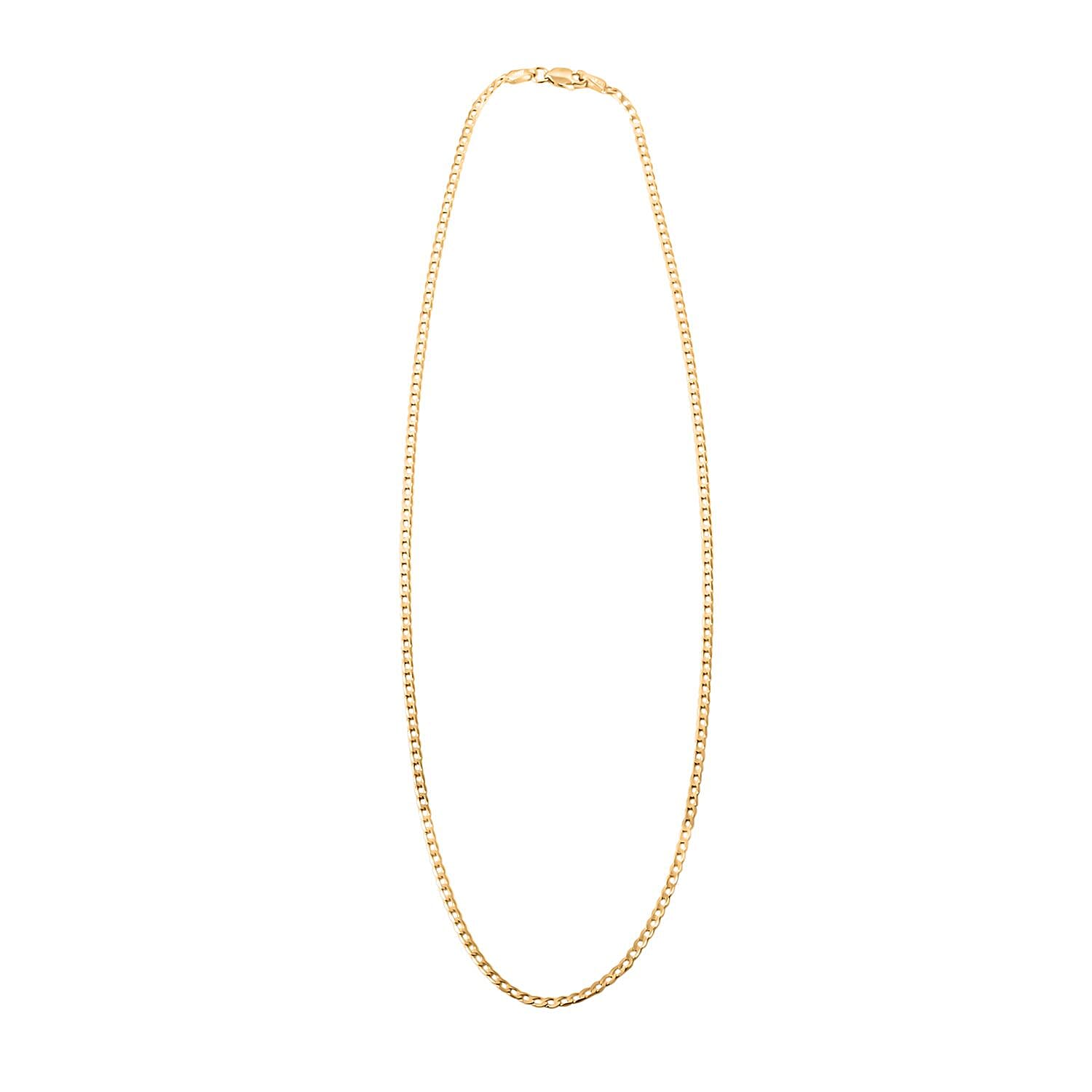 2mm Cuban Chain Necklace in 14K Yellow Gold 2.63 Grams 16 Inches