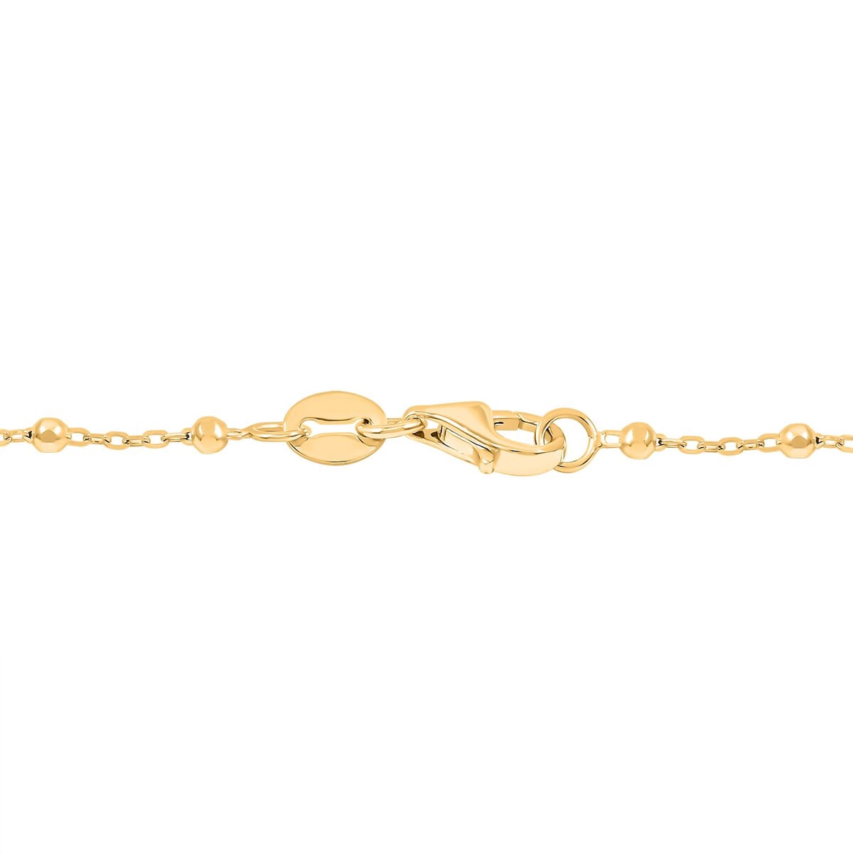 1.80MM Diamond Cut Beads Rosary Necklace in 14K Yellow Gold 4.65 Grams 18 Inches image number 2