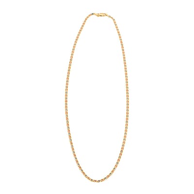 2.15mm Valentino Star Diamond-cut Chain Necklace in 14K Tricolor Gold 2.35 Grams 18 Inches 