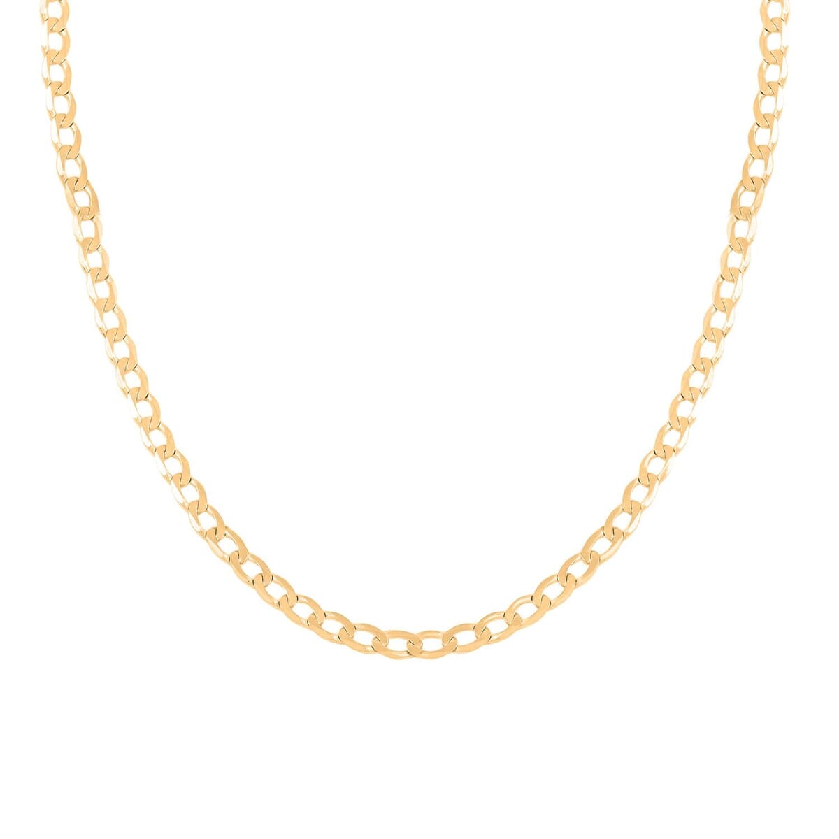 2mm Cuban Chain Necklace in 14K Yellow Gold 22 Inches 3.41 Grams image number 2