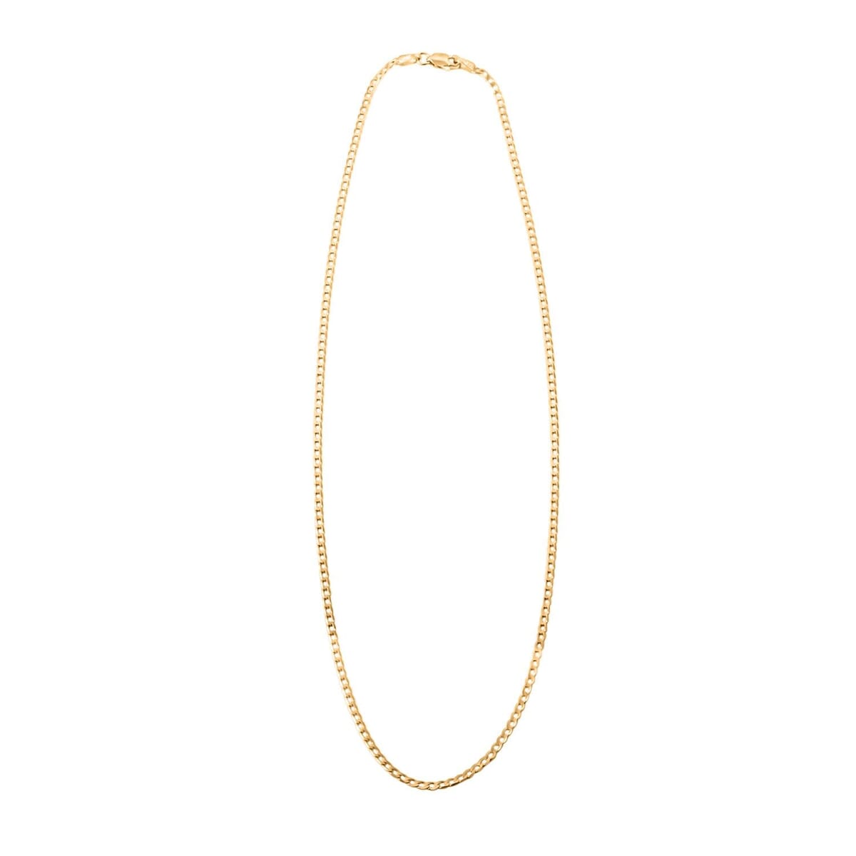 2mm Cuban Chain Necklace in 14K Yellow Gold 22 Inches 3.41 Grams image number 3