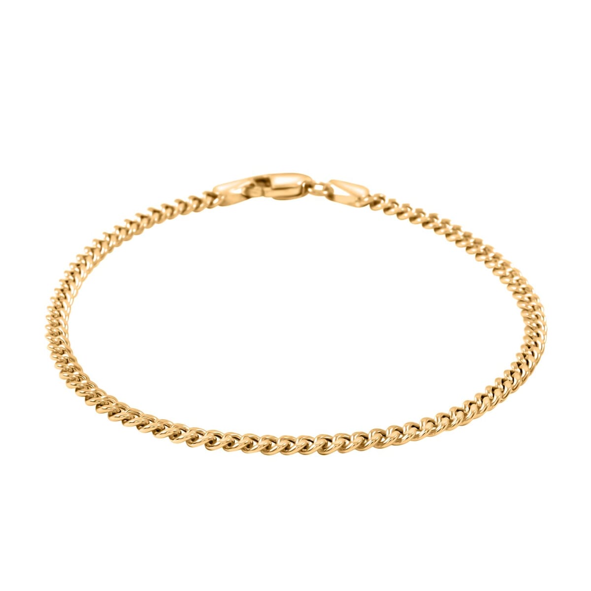 3mm Miami Cuban Chain Bracelet in 14K Yellow Gol (7.00 In) 2.2 Grams image number 0
