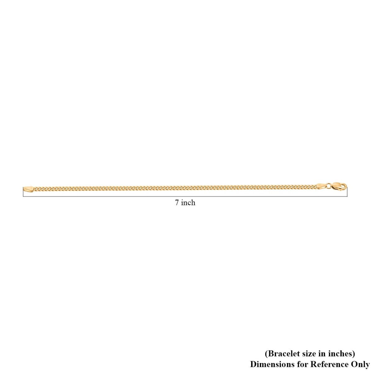 3mm Miami Cuban Chain Bracelet in 14K Yellow Gol (7.00 In) 2.2 Grams image number 4