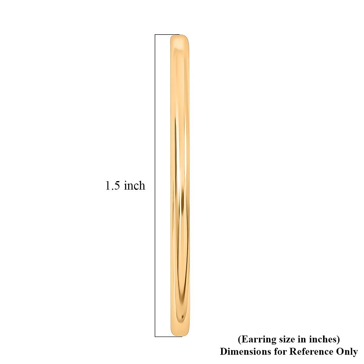 2x35MM Hoop Earrings in 14K Yellow Gold 1.81 Grams