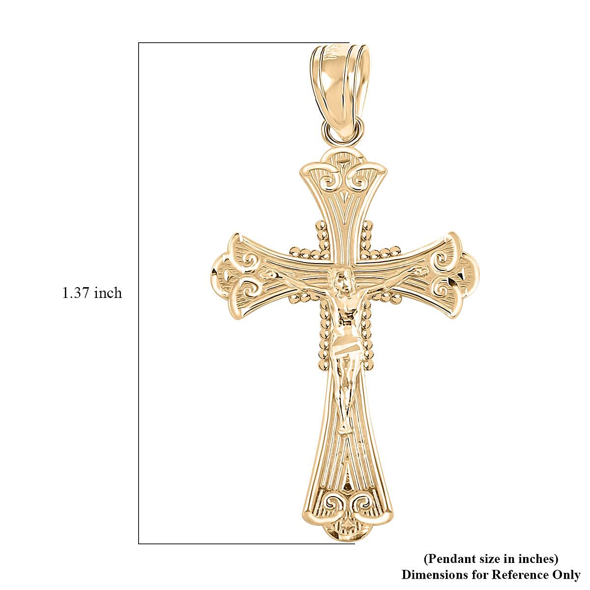 Cross Pendant in 10K Yellow Gold 1.4 Grams