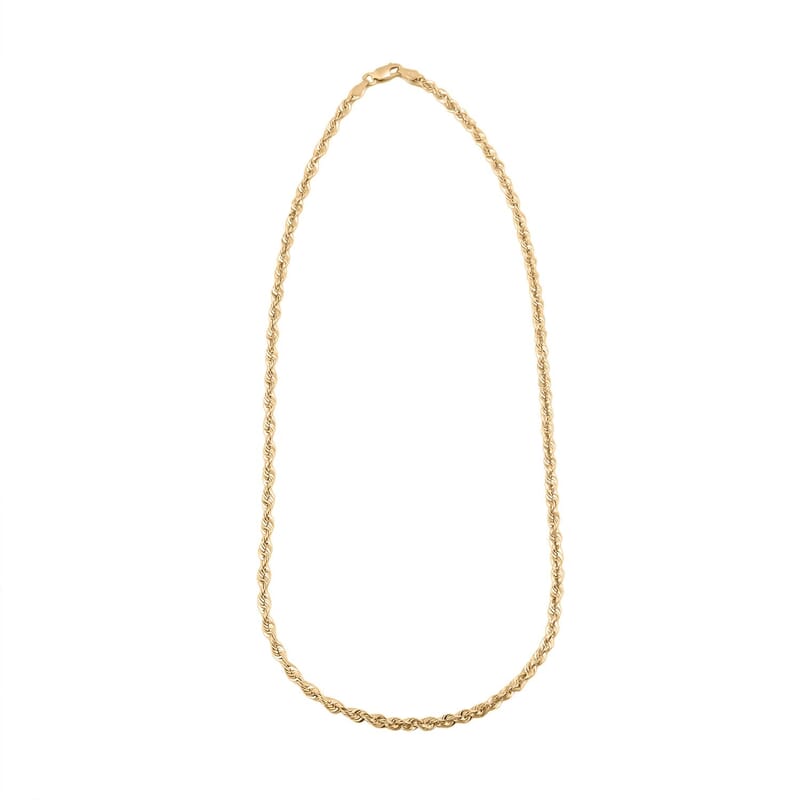 3mm Rope Chain Necklace in 10K Yellow Gold 2.2 Grams 16 Inches