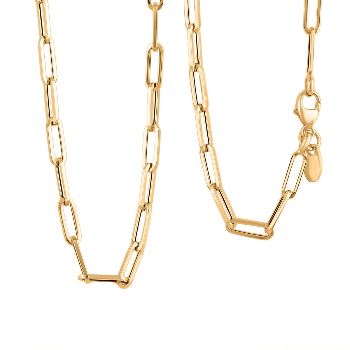 3mm Paper Clip Chain Necklace in 14K Yellow Gold 3.5 Grams 16 Inches image number 0