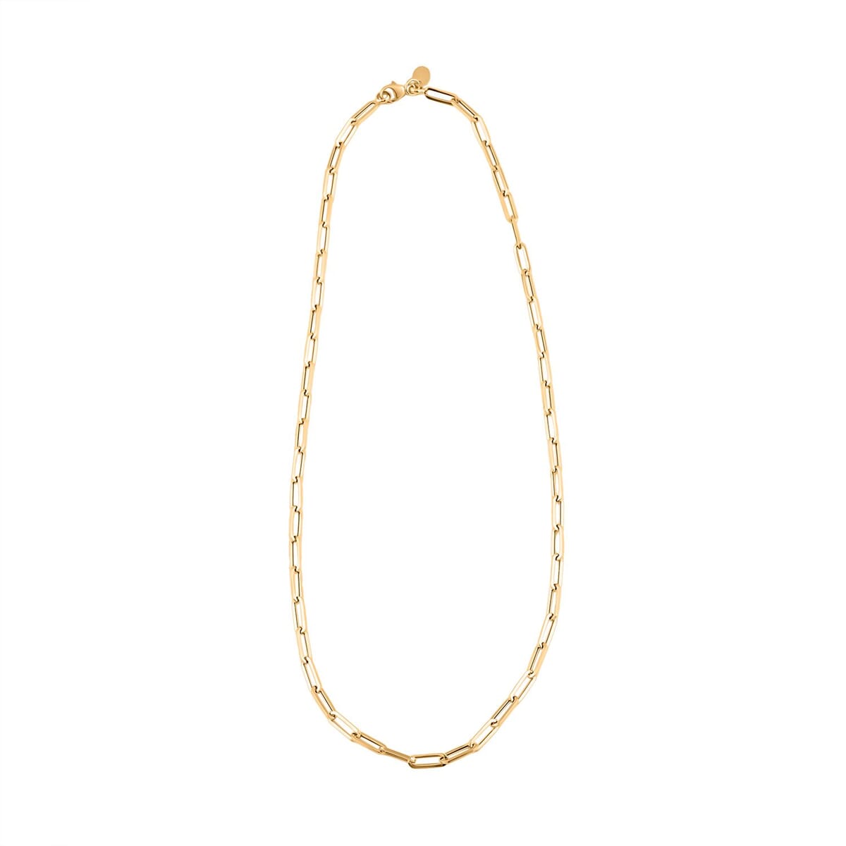 3mm Paper Clip Chain Necklace in 14K Yellow Gold 3.5 Grams 16 Inches image number 3
