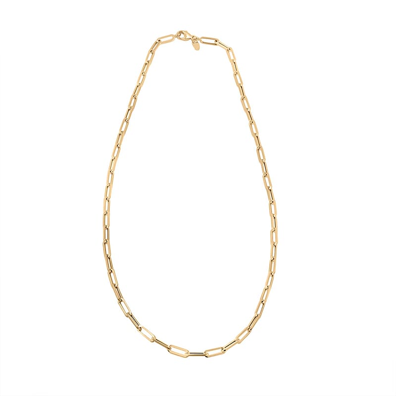 4mm Paper Clip Chain Necklace in 14K Yellow Gold 5.5 Grams 16 Inches